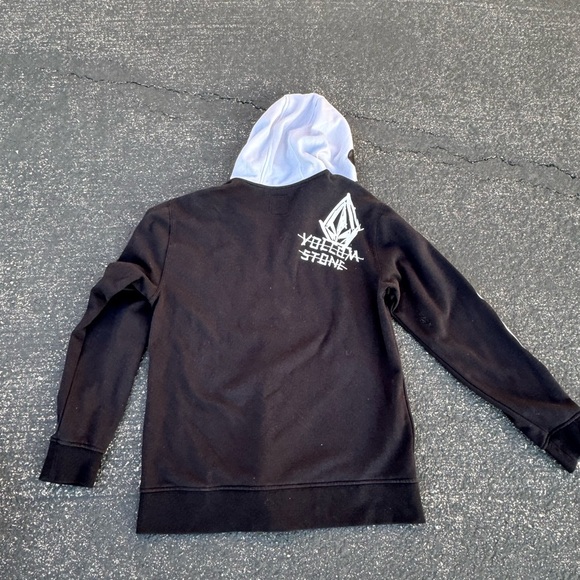 Volcom Stone Boys Skeleton Skeletal Body Face full Zip Hoodie Sweatshirt Size LG - Picture 2 of 7